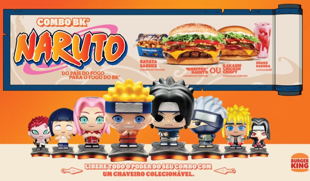 Colecionáveis de Naruto no Burger King