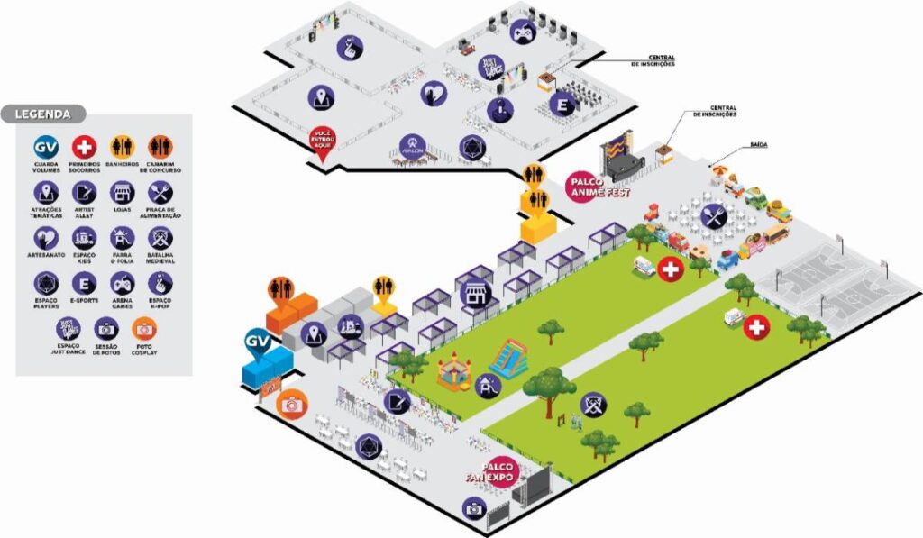 mapa campinas anime fest